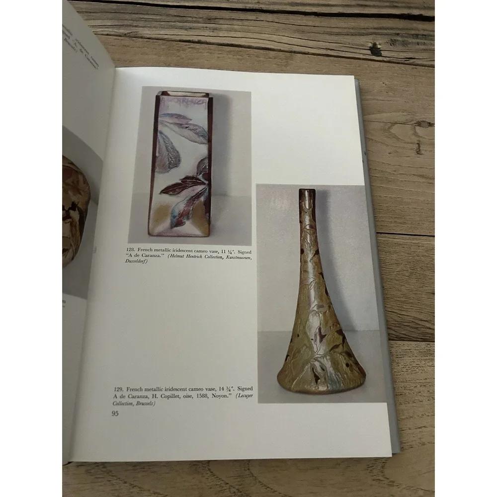 EUROPEAN ART GLASS RAY & LEE GROVER AUTHOR SIGNED CARVED & DECORATED BOOK Signed